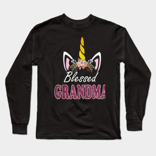 Blessed Grandma Unicorn Long Sleeve T-Shirt